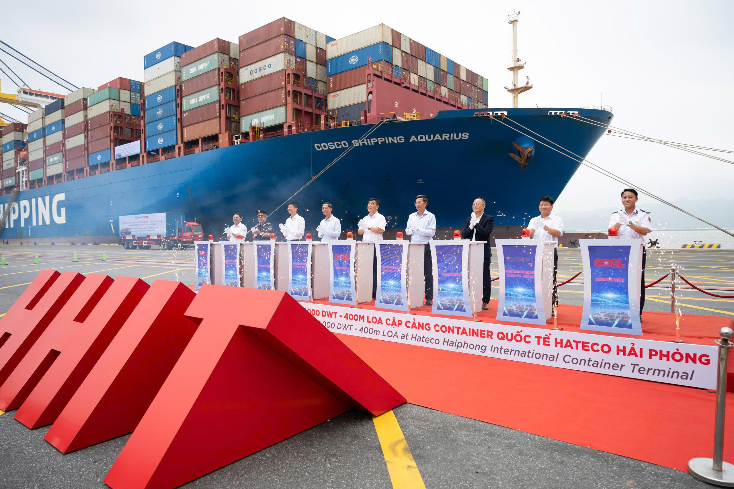 HATECO TERMINAL WELCOMES MEGA-VESSEL COSCO SHIPPING AQUARIUS – A HISTORIC MILESTONE FOR HAI PHONG SEAPORT